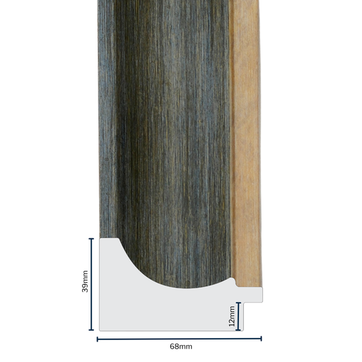 [2004A] PS Moulding W 68 X H 39 X L 2900mm Smoked Chestnut