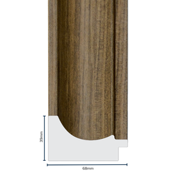 [2004C] PS Moulding W 68 X H 39 X L 2900mm Cinnamon