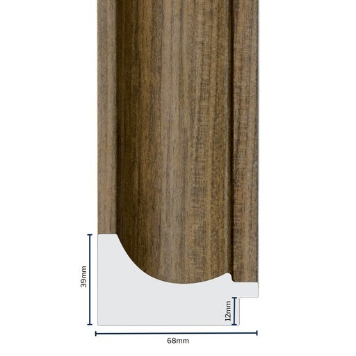 [2004C] PS Moulding W 68 X H 39 X L 2900mm Cinnamon