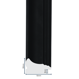 [2005B] PS Moulding W 51 X H 30 X L 2900mm Matt Black