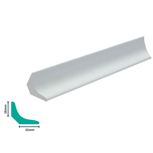 [ERP008W-S] HDPS Scotia H 21 X W 16 X L 2700mm White 
