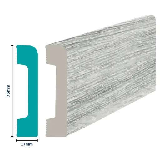 [3015ZF-S] HDPS Skirting H 75 X W 17 X  L 2700mm Dove Grey 