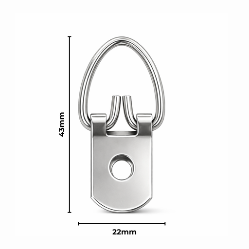 [﻿AC403257﻿] ﻿Hanger 1 Hole Strap Ams 22X43mm 100 Pack Silver﻿