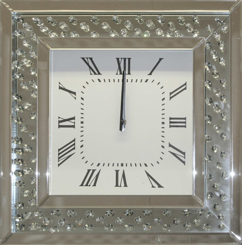 [MC015] MIRROR CLOCK SQUARE 500X500MM