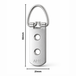 [AC403258] Hanger 2 Hole Strap Ams 21X55mm 100 Pack Silver