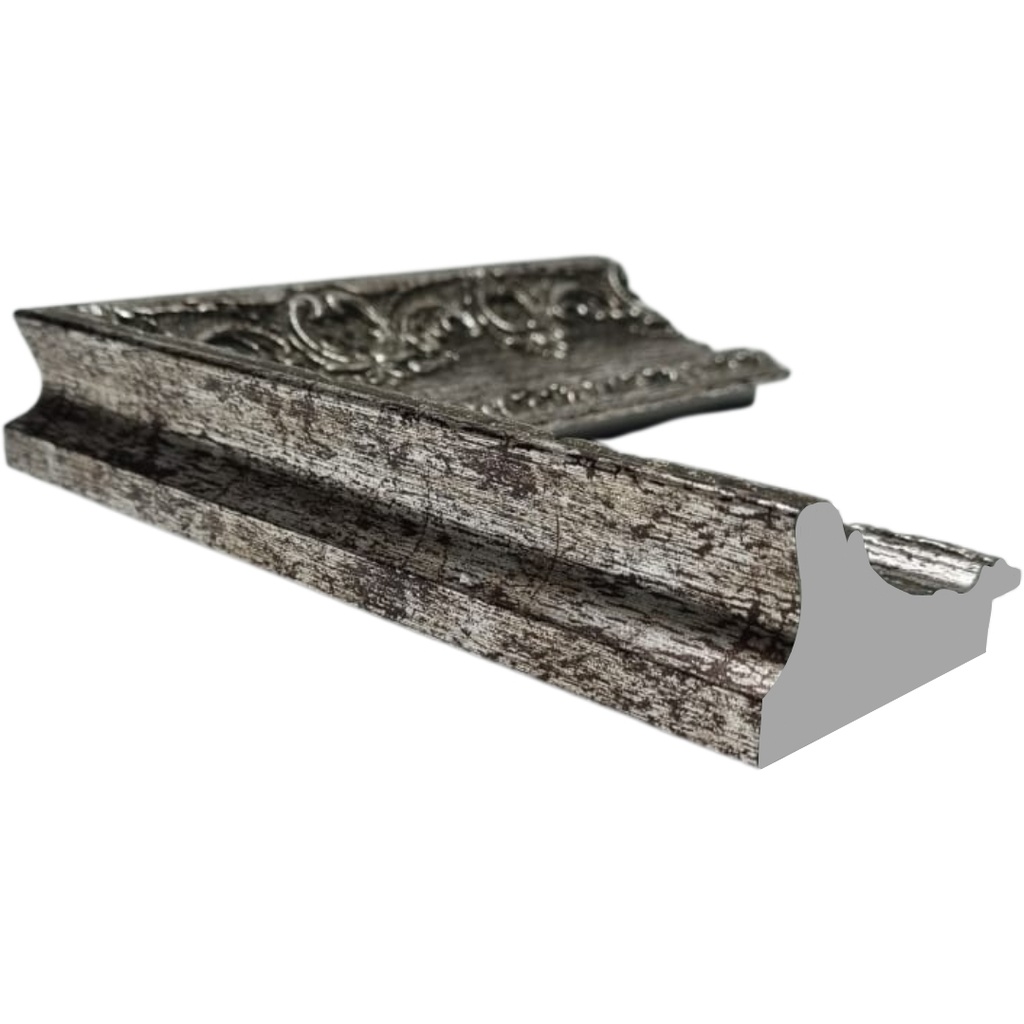 [749G] PS MOULDING W 76 X H 36 X L 2900MM ANTIQUE SILVER