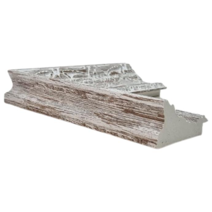 [749I] PS MOULDING W 76 X H 36 X L 2900MM ANTIQUE WHITE WASH