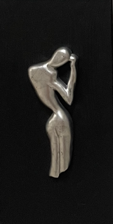 [MS002] ORIGINAL ART BOXED SILVER STATUE  300X600MM
