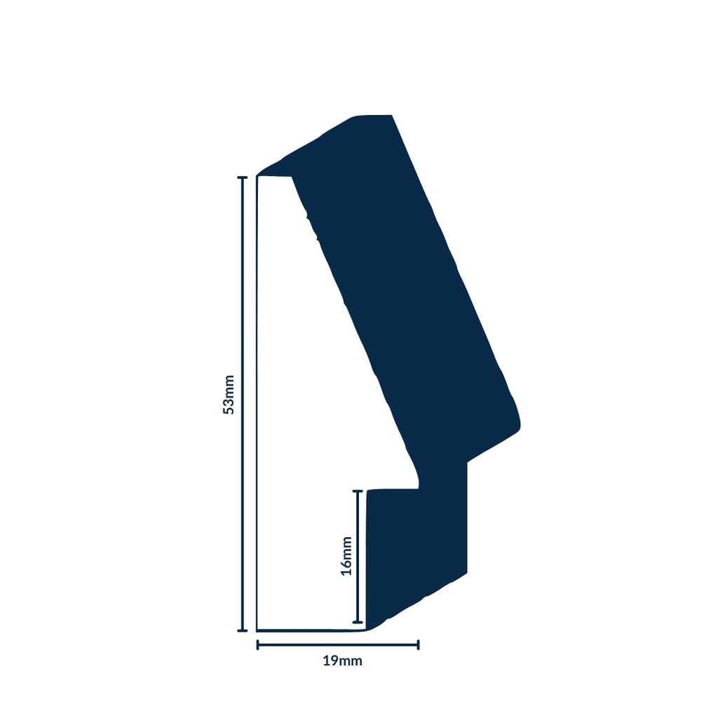 [1168B] PS MOULDING W 18 X H 53 X L 2900MM SILVER