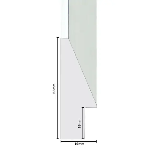 [1168B] PS Moulding W 18 X H 53 X L 2900mm Silver