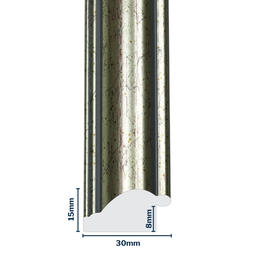 [Q900D] Q-Moulding W 30 X H 15 X L 2900mm Silver