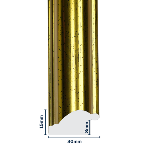 [Q900F] Q-Moulding W 30 X H 15 X L 2900mm Gold