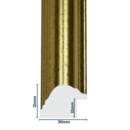 [Q904A] Q-Moulding W 30 X H 21 X L 2900mm Gold