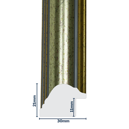 [Q904B] Q-Moulding W 30 X H 21 X L 2900mm Gold