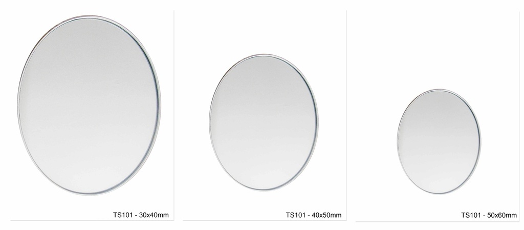 [TS101] MIRROR 3 SET OVAL 300X400 400X500 500X600 SILVER