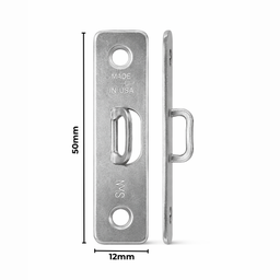 [﻿AC403281﻿] ﻿Hanger 2 Hole Steel Wire 12X50mm 100 Pack Silver﻿