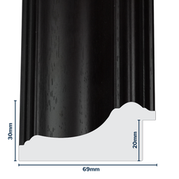 [Q902C] Q-Moulding W 69 X H 30 X L 2900mm Mahogany