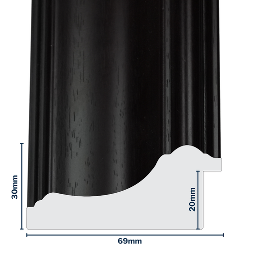 [Q902C] Q-Moulding W 69 X H 30 X L 2900mm Mahogany