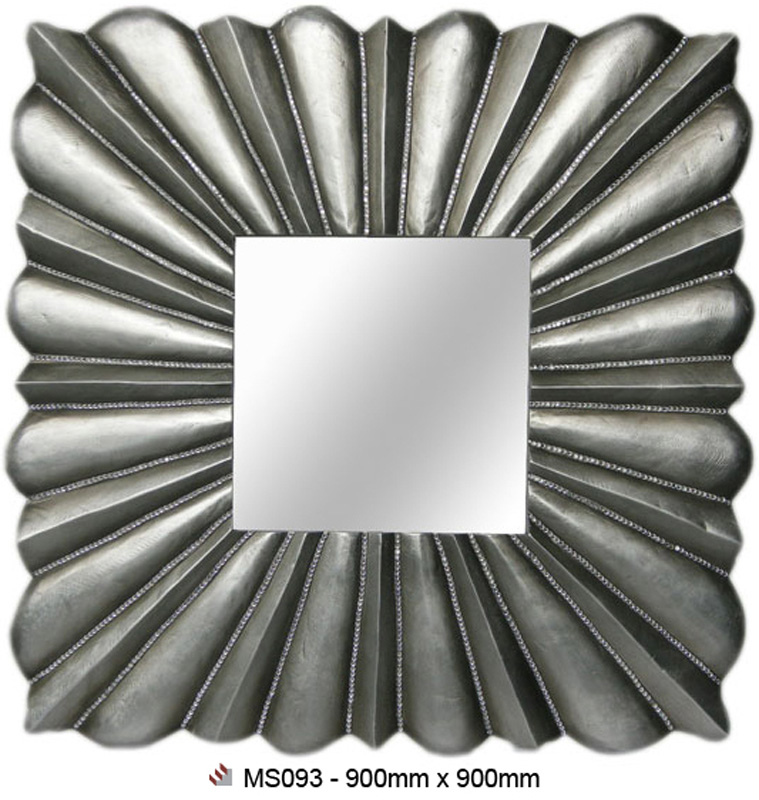 [MS093] Mirror Square 900X900 Silver