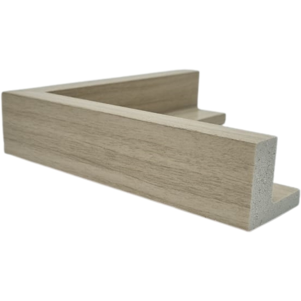 [1139N] PS MOULDING W 52 X H 45 X L 2900MM LIGHT OAK (CANVAS FLOATER 33MM) DUAL FACE 10/20MM