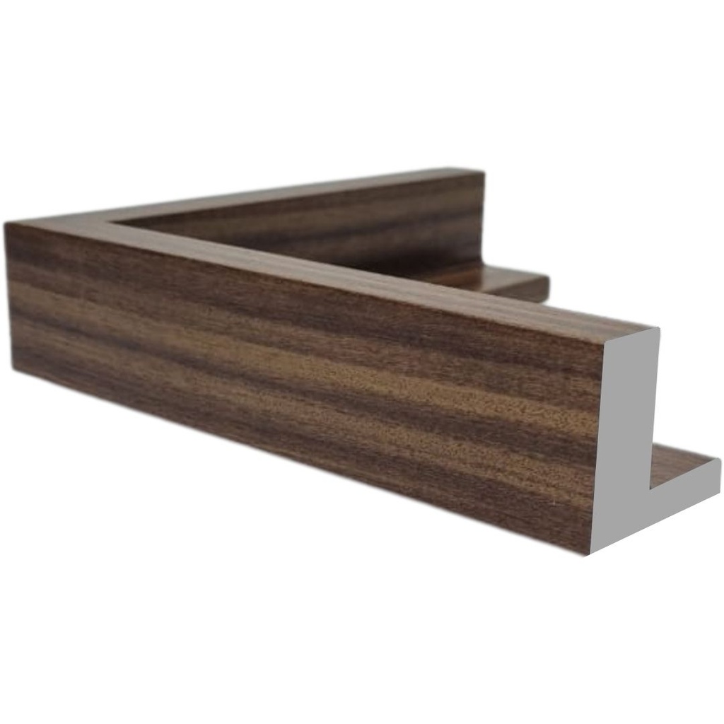 [1139J] PS Moulding W 52 X H 45 X L 2900mm Natural Kiaat (Canvas Floater 33mm) Dual Face 10/20mm