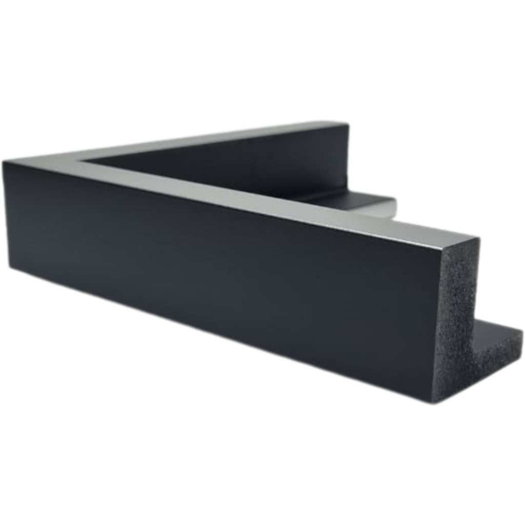 [1139P] PS MOULDING W 52 X H 45 X L 2900MM BLACK & SILVER (CANVAS FLOATER 33MM) DUAL FACE 10/20MM