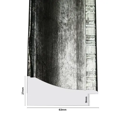 [1046B] PS Moulding W 63 X H 27 X L 2900mm Pewter