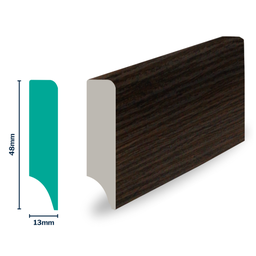 [3017S] HDPS Skirting H 48 X W 13 X L 2700mm Imbuia
