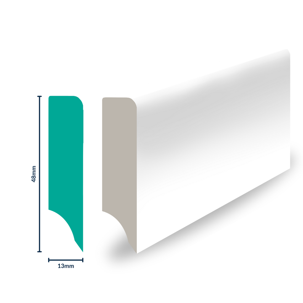 [3017N] HDPS SKIRTING H 48 X W 13 X L 2700MM NATURAL