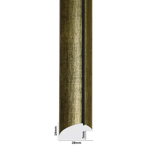 [1043A] PS Moulding W 28 X H 14 X L 2900mm Gold