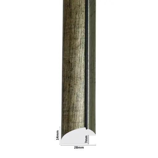 [1043B] PS Moulding W 28 X H 14 X L 2900mm Silver