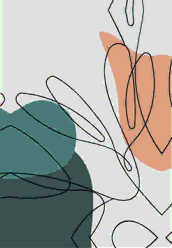 [AS299] Print On Canvas Abstract Flower Line Drawing 600X900mm