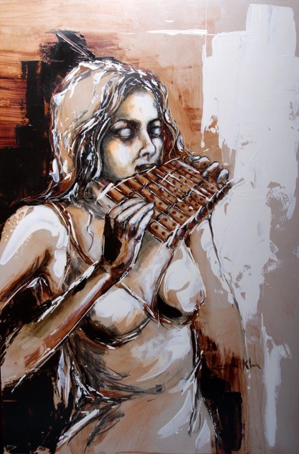 [DE206] PRINT MUSICIAN PENNY WHISTLE 600X900MM