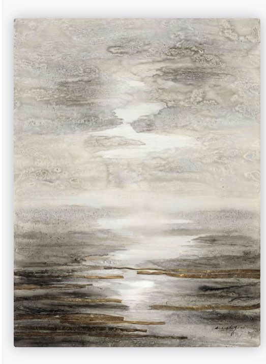 [DY015/1095H] OIL ON CANVAS ABSTRACT 1200X900MM