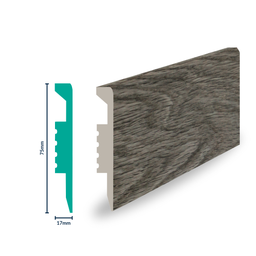 [3015P] HDPS Skirting H 75 X W 17 X L 2700mm Grey