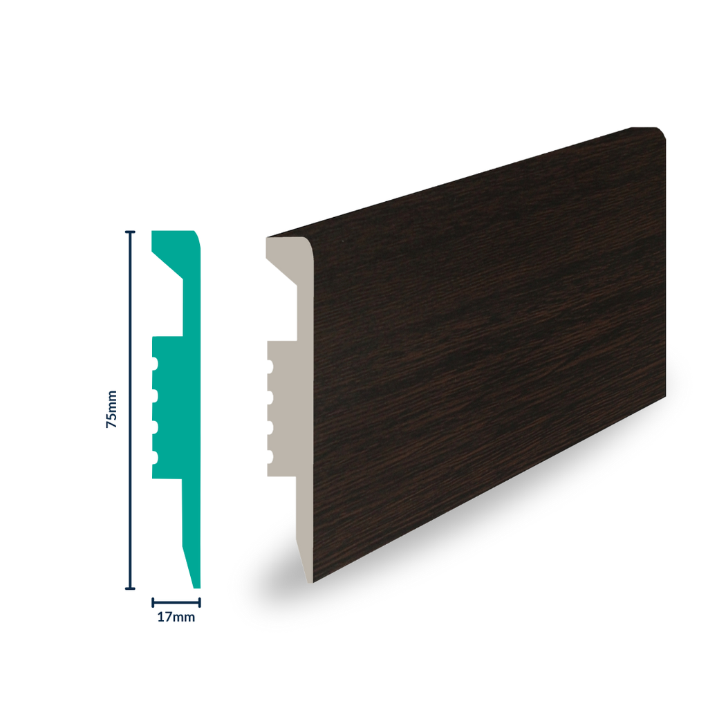 [3015G] HDPS SKIRTING H 75 X W 17 X L 2700MM MAHOGANY