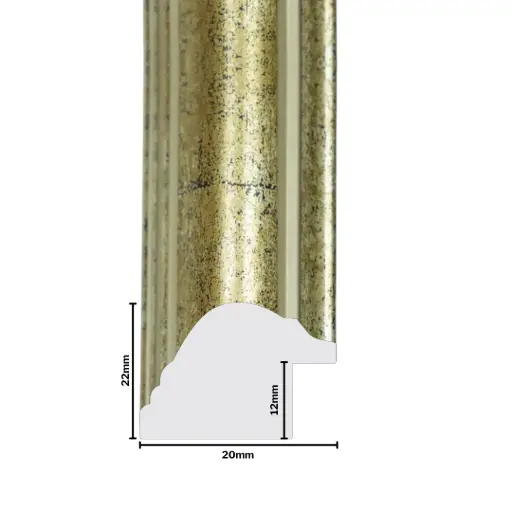 [627ZA] PS Moulding W 20 X H 22 X L 2900mm Antique Silver