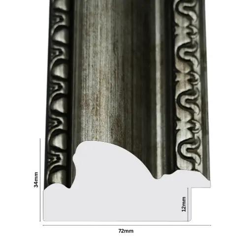 [1113B] PS Moulding W 72 X H 34 X L 2900mm Pewter