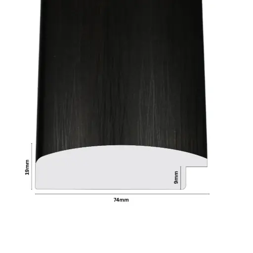[1023C] PS Moulding W 74 X H 19 X L 2900mm Plain Woodstain