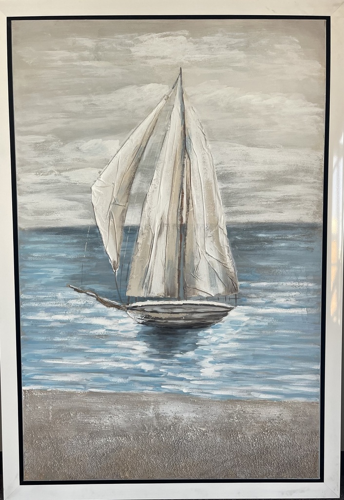 [HA131/1095A] OIL ON CANVAS BOAT 800X1200MM