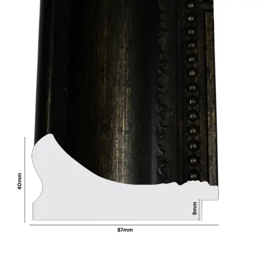 [1112A] PS Moulding W 87 X H 40 X L 2900mm Dark Bronze