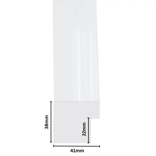 [1116A] PS Moulding W 41 X H 38 X L 2900mm Gloss White