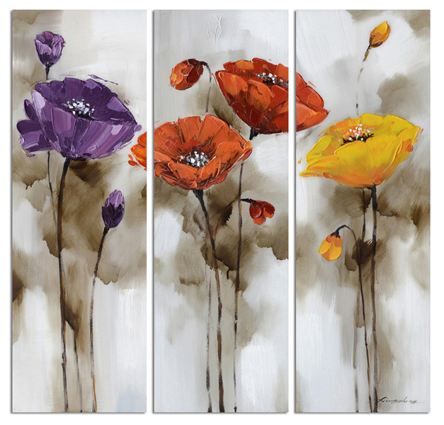 [PXFC278] OIL ON CANVAS FLOWERS 1200X900MM