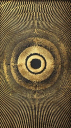 [PXM019] Print On Canvas Goldleaf Balck And Gold 700X1400mm