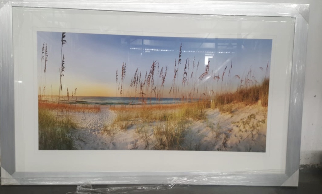 [FP072] FRAMED PRINT BEACH SUNSET 1558X958MM