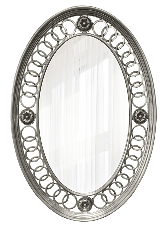 [AF033] MIRROR OVAL 1020X710MM SILVER
