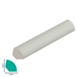 [ERP003ZI] HDPS Quarter Round H 16 X W 16 X L 2700mm Poplar