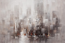 [PXYW636] Oil On Canvas Buildings 1000X1500mm