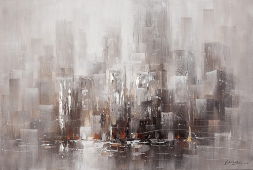 [PXYW636] Oil On Canvas Buildings 1000X1500mm