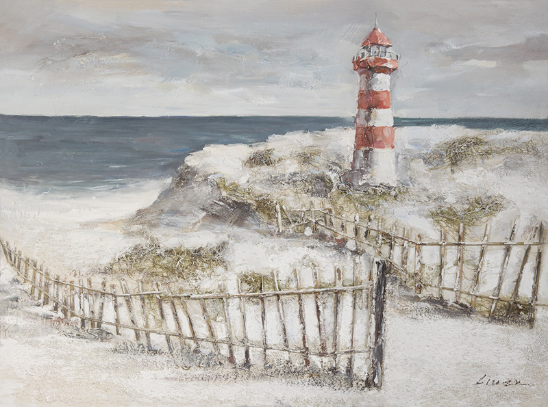[PXYW633] OIL ON CANVAS BEACH SCENE 900X1200MM